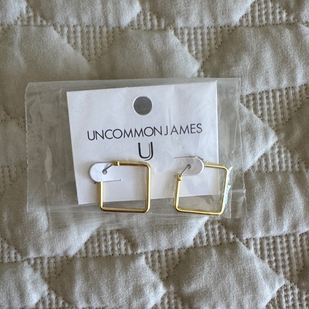 Uncommon James Gold Geometric Hoop Earrings